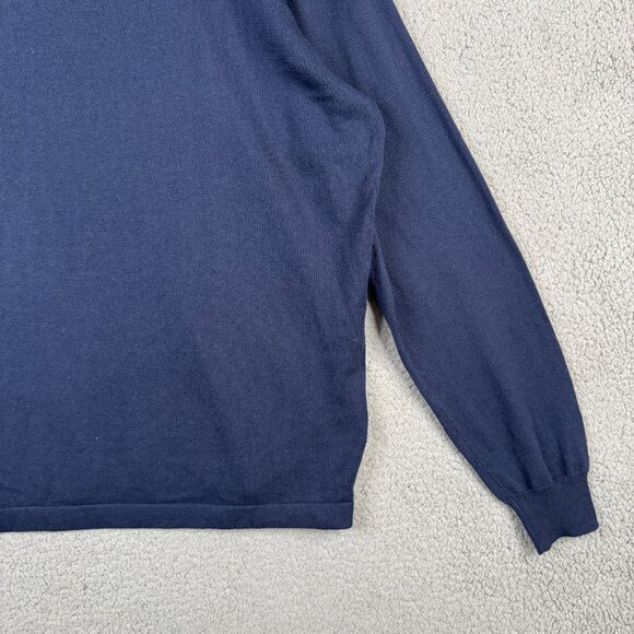 Nordstrom Sweater Mens XL Navy Tech Smart Merino Wool Blend Thermolite 1/4 Zip - Picture 5 of 15